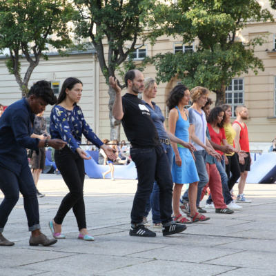 Tanzquartier: Taoufiq Izeddiou - 100 pas presque (18.6.2014, MQ Innenhof) http://esel.cc/100paspresque | Foto: http://eSeL.at